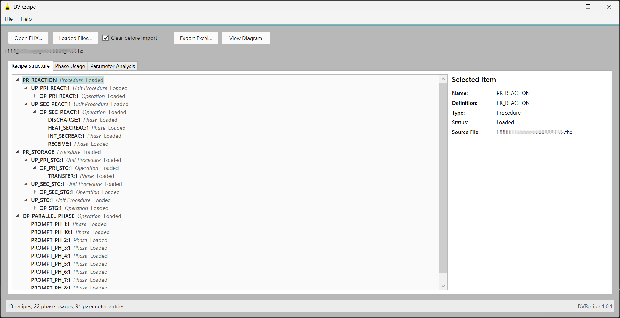 DVRecipe DeltaV batch recipe structure and parameter analysis