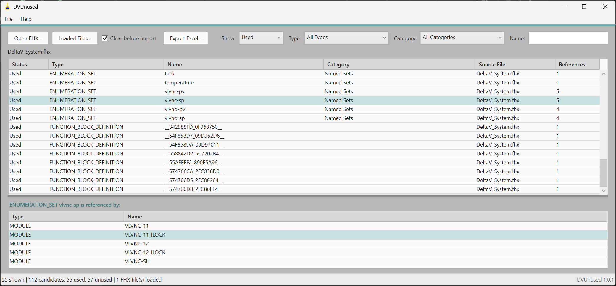 DVUnused analysis window